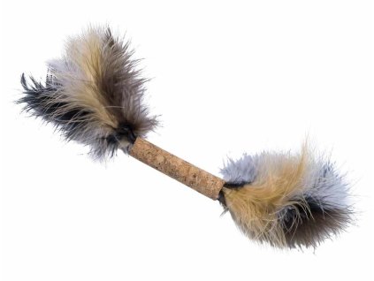 Korková tyčinka pre mačky s catnipom a rolničkou Nobby Korková hračka 26cm
