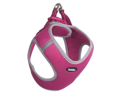 Priedušný nylonový postroj pre psy na teplé letné dni Nobby Delight XL malinový