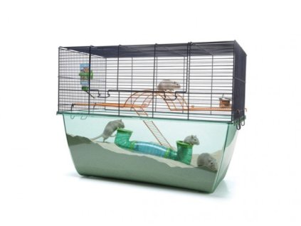 Štýlová stabilná klietka s vysokým dnom pre myši a škrečkov Savic Habitat XL s rozmermi 70x37x51cm