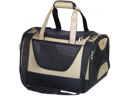 Praktická taška pre psy a mačky so sieťovanými bokmi Nobby Matan 44x28x28cm béžová