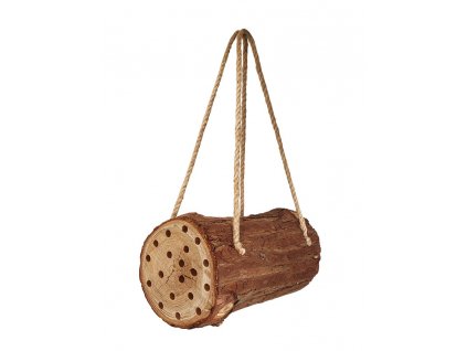 Pomôcka pre hniezdenie divokého hmyzu z dreva od Nobby Insect Hotel Bee Trunk s dĺžkou 20cm