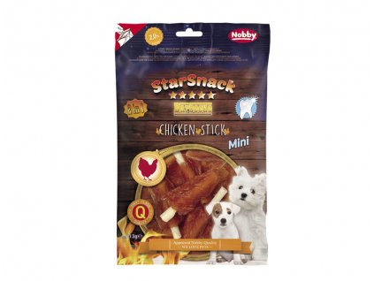 Pochúťka a odmena pre šteniatka a malé psy s kuracím mäsom BBQ Mini Chicken Stick 113g