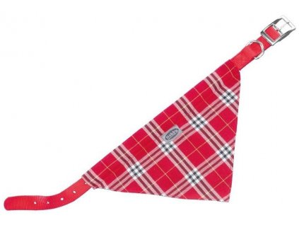 Nylonový obojok pre psy pre obvod krku 23-32cm s celkovou dĺžkou 35cm Nobby Scarf v červenej farbe
