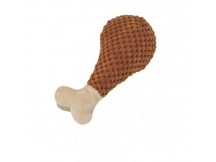 Kvalitná hračka pre psy s povchom z krátkeho plyšu s pískatkom Nobby Classic Chicken Thigh 17,5cm