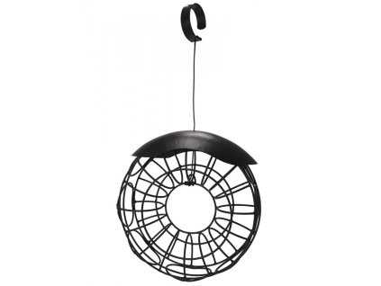 Kvalitné ťažké kovové krmítko pre voľne žijúce vtáky na lojové gule Nobby čierna