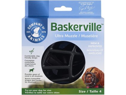 Najkvalitnejší náhubok pre psy vyrobený z mäkkej gumy s 3 možnosťami uchytenia Baskerville 4