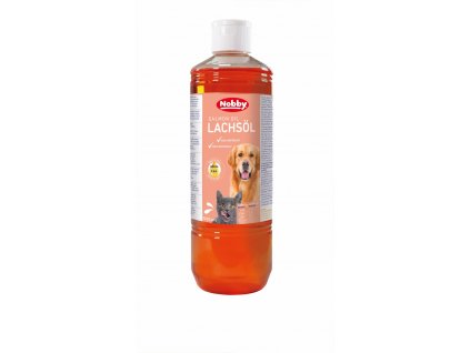 Nobby Lososový olej 500 ml: prídavok do krmiva pre psy a mačky
