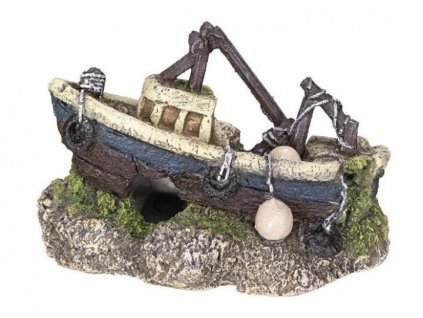 Kvalitná dekorácia do všetkých typov akvárií Nobby Boat - Loď 13x6,7x8,7cm