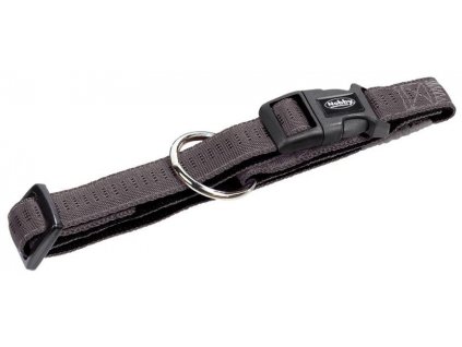 Nylonový obojok pre psa pre obvod krku 20-30cm Nobby Soft Grip XS v šedej farbe