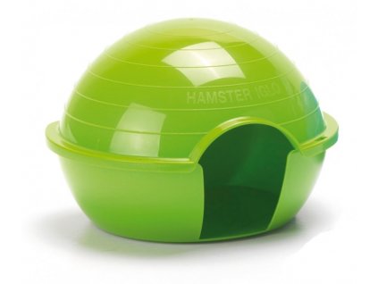 Plastový domček pre malé hlodavce od firmy Savic v modrej alebo zelenej farbe o veľkosti 15x12x11cm