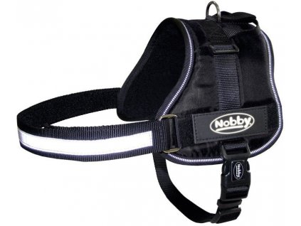 Bezpečnostný postroj pre psy s reflexnými prvkami pre obvod 82-110 cm Nobby Seguro XL čierna
