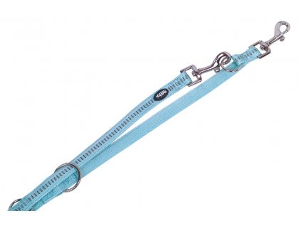 Prepínacie tréningové vodítko pre psa z nylonu s dĺžkou 2m šírkou 20mm Nobby Soft Grip M-L mätová