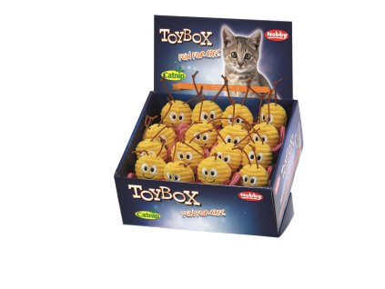 Látkové hračky pre mačky v tvare včiel s pohybom a catnipom Nobby Včela 9cm v balení 16ks