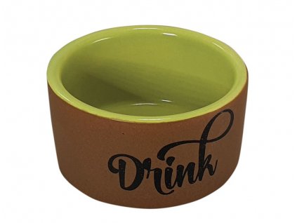 Malá keramická miska pre šrečky a hlodavce s moderným designom s nápisom Nobby Drink 80ml