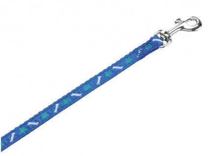 Jednoduché vodítko pre malé psy a šteniatka Nobby Mini veľkosti XS s dĺžkou 1,2m v modrej farbe