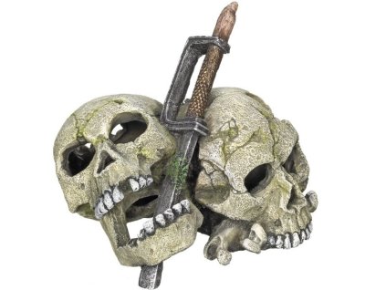 Kvalitná dekorácia do všetkých typov akvárií Nobby Skulls - Lebky so šabľou 14,5x12x12,4cm