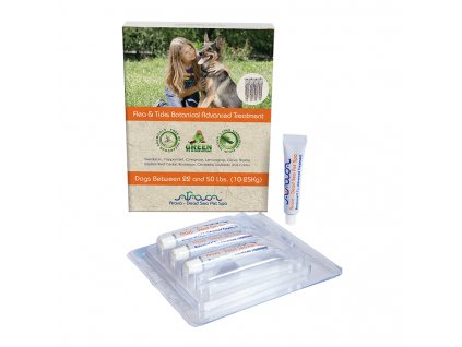 Šetrné bylinné antiparazitné pipety pre psy od 10-25kg Arava v balení 4x6ml