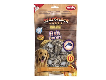 Pochúťka a odmena pre psov s rybou BBQ Fish Donut 100g