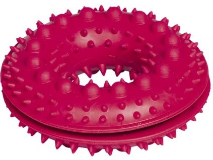 Gumová hračka pre psov v tvare donutu s výstupkami s možnosťou na naplnenia maškrtami Nobby 10,5cm