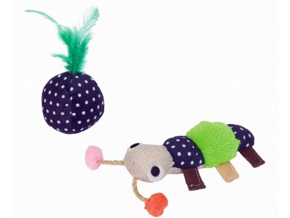 Plyšová hračka pre mačky pre nekonečnú zábavu Nobby Hračka pre mačky Červík s loptou