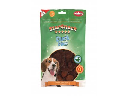 Kvalitná maškrta pre psy mäkké labky s kačacou príchuťou Nobby StarSnack Duck Paw 130g