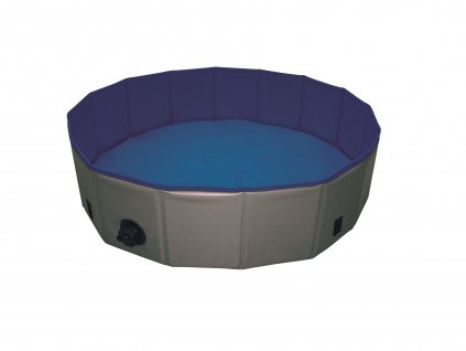 Kvalitný bazén pre psov s obalom na zakrytie Nobby Dog Pool Cover L Ø160x30cm sivá/modrá