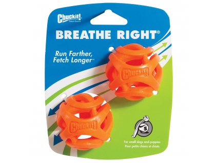 Vzdušná hračka pre psy z tvrdeného plastu vhodná na aport Chuckit Breathe Right Fetch Ball S 2ks