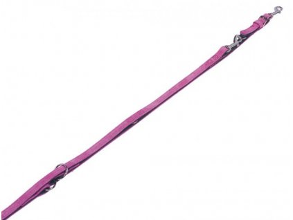 Vodítko pre psy s možnosťou prepínania a dĺžkou 2m Nobby Velours S-M vo farbe fuchsia