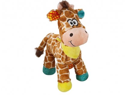 Kvalitná jemná plyšová hračka pre psy a šteniatka s pískatkom Nobby Žirafa o veľkosti 30cm