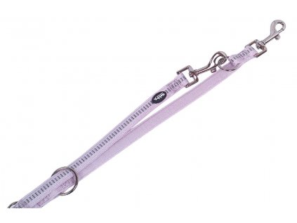 Prepínacie tréningové vodidlo pre psa z nylonu s dĺžkou 2m šírkou 25mm Nobby Soft Grip L-XL ružové