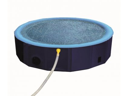 Kvalitný bazén pre psov s malými striekajúcimi otvormi Nobby Splash Pool 2v1 Ø80x20cm modrá