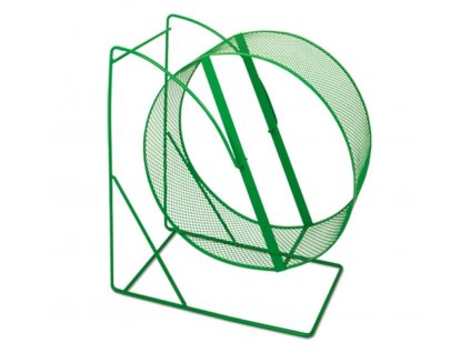 Kvalitný kovový kolotoč pre hlodavce Nobby SLs priemerom 28cm v zelenej farbe