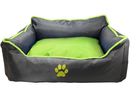 Pohodlný obdĺžnikový pelech Nobby Classic Reno pre psy z robustného nylonu 73x59x18cm svetlozelená