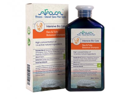 Antiparazitný šampón pre šteniatka Arava Flea & Ticks Botanical Shampoo 400ml
