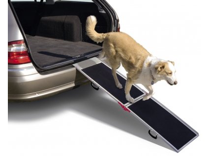 Hliníková rampa pre psov a šteniatka do auta s maximalnym zaťažením 75kg s protišmykom