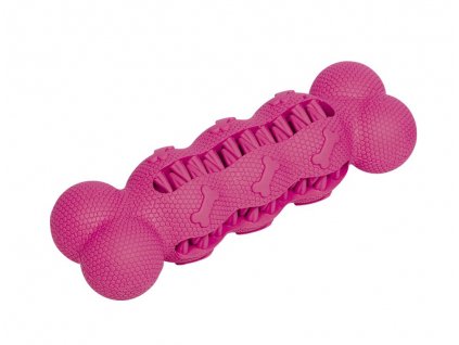 Gumená hračka pre psov Nobby Kosť z gumy ružová 17cm