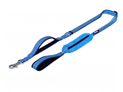 Reflexné vodítko pre psy s vreckom Nobby Kalea XS-S 180cm modré
