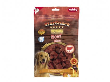 Snack alebo odmena pre psa z hovädzieho mäsa Nobby BBQ Beef Dice 113g