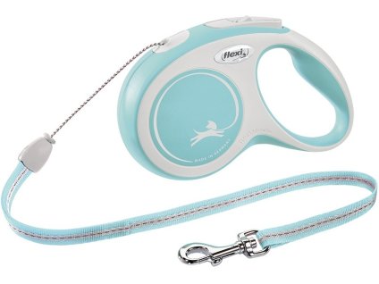 Moderné samonavíjacie vodítko pre psy do 12kg Flexi Comfort S svetlomodrá s lankom 8m