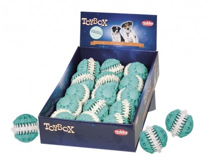Špeciálna hračka pre psy na čistenie zubov a masáž ďasien s príchuťou mäty Nobby Dental Fun 15ks