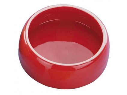 Keramická miska pre psy a hlodavce na vodu a krmivo v červenej farbe 500ml
