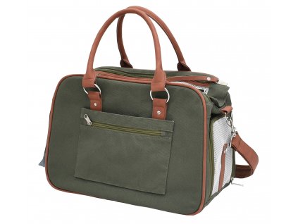 Elegantná cestovná taška pre psy alebo mačky do 6kg Nobby Perka zelená