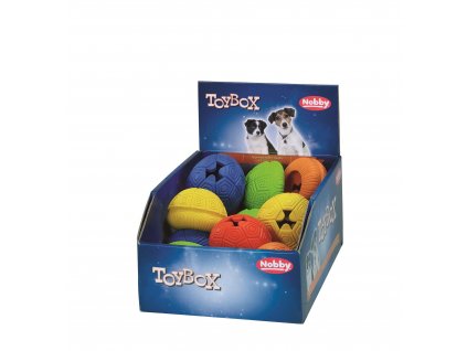 Zábavná hračka pre psov z pevnej gumy s otvorom na naplnenie maškrtou Nobby Snack Toy v balení 15ks