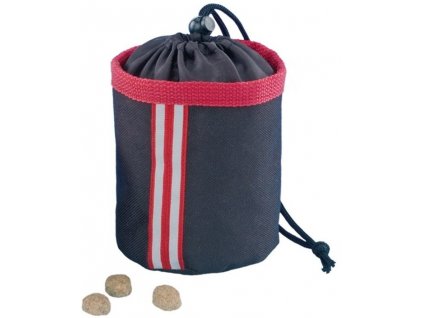 Pevné nylonové vrecko na snacky pre psy s reflexnými pásikmi od Nobby o rozmeroch Ø9x11cm