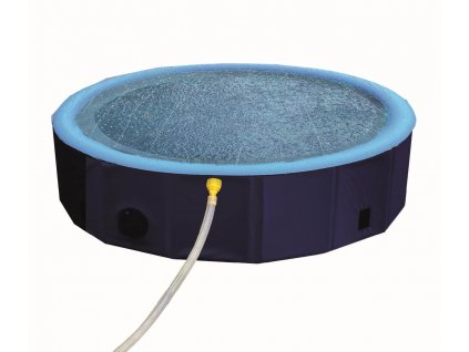 Kvalitný bazén pre psov s malými striekajúcimi otvormi Nobby Splash Pool 2v1 Ø120x30cm modrá