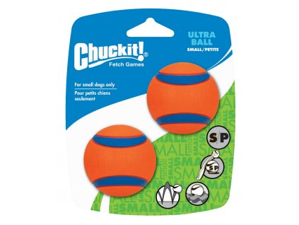 Lopta z prírodnej gumy pre psov s perfektným odrazom Chuckit Ultra Ball S 2ks