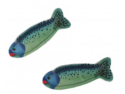 Látkový pstruh pre mačky s pridaným catnipom Nobby 2ks o dĺžke 9,5cm