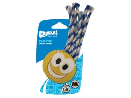 Zábavná gumená loptička s lanami pre psov Chuckit Fanatic Tennis M