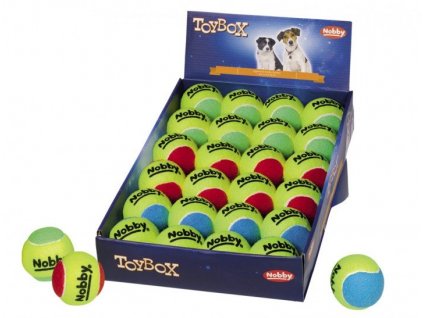 Hračka pre stredných psov tennisová lopta s povrchom šetrným pre zuby bez pískatka od Nobby M 24ks