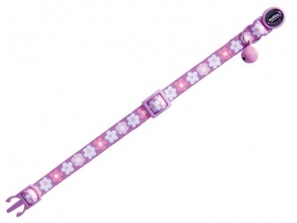 Nylonový obojok pre mačky fialový Nobby Flower Lilac
